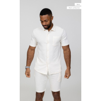 Denaro Shirt en Short Set - White
